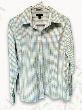 Land's End Button Down No-Iron Pinpoint Oxford Shirt